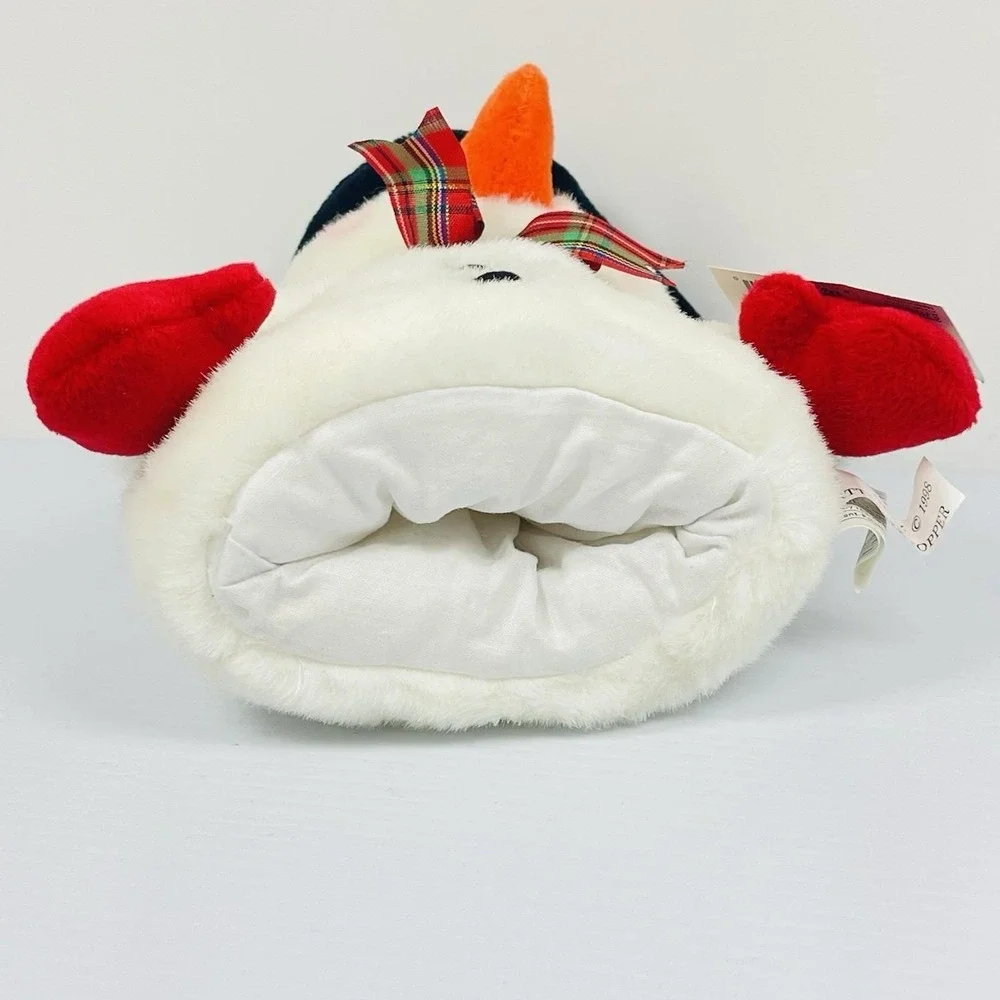 Vtg‎ 1998 Mr. Mitts Snowman Christmas Tree Topper Plush Stuffed Top Hat w/ Tags